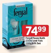 Fenjal Foam Bath 200ml And Talc 100g Gift Set