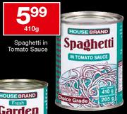 Housebrand Spaghetti in Tomato Sauce-410gm
