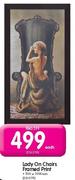 Lady On Chairs Framed Print 500X1000mm-Each