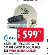 DSTV Satellite Decoder With Smart Card & 60cm Dish Kit-Each 