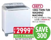 Defy 13Kg Twin Tub Washing Machine-Each 