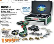 Bosch Cordless Impact Drill Driver Kit-Per Kit