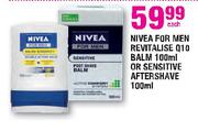 Nivea For Men Revitalise Q10 Balm 100Ml Or Sensitive Aftershave-100Ml Each
