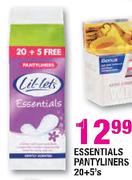 Essentials Pantyliners 20+5S