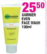 Garnier Even Face Wash - 100ml Each