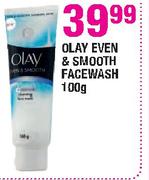  Olay Even & Smooth Face Wash - 100g Each