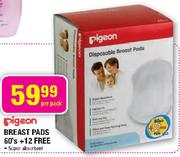 Pigeon Breast Pads 60's + 12 Free - Per Pack