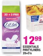 Essentials Pantyliners 20+5's