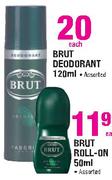 Brut Deodorant-120ml Each