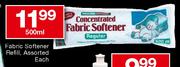 House Brand Fabric Softener Refill Assorted-500ml