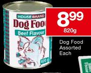 House Brand Dog Food Assorted-820g