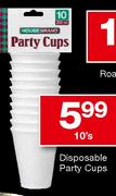 House Brand Disposable Party cups-10's