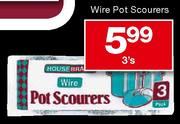 House Brand Wire Pot Scourers-3's