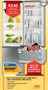 Defy C250/240L Metallic Combi Fridge+ 20L Metallic Microwave
