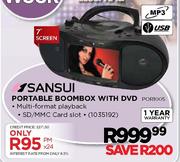 Sansui Portable Boombox With DVD (POR1005)