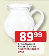 Crisa Acapulco Pitcher-3.6Ltr