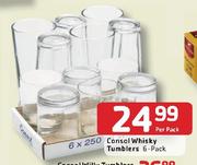 Consol Whisky Tumblers-6 Per Pack