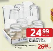 Consol Willy Tumblers-6 Per Pack