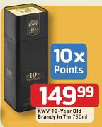 KWV 10-Year Old Brandy in Tin-750ml