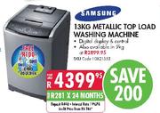 Samsung 13kg Metallic Top Load Washing Machine