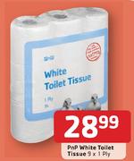 PnP White Toilet Tissue-9 x 1 Ply