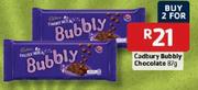Cadbury Bubbly Chocolate - 2 x 87gm