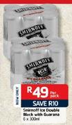 Smirnoff Ice Double Black With Guarana - 6 x 300ml Per Pack