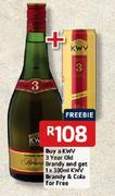 KWV 3 Year Old Brandy-750ml