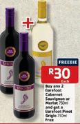 Barefoot Cabernet Sauvignon or Merlot-750ml Each