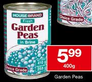 House Brand Garden Peas-400g