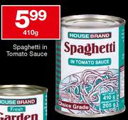 House Brand Spaghetti In Tomato Sauce-410g