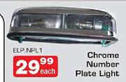 Chrome Number Plate Light-Each