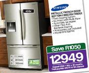 Samsung Metallic French Door Bottom Freezer Fridge-499Ltr(RF67DEPN1)