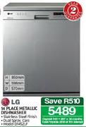 LG 14 Place Metallic Dishwasher(D1452LF)