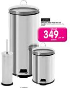 Home Stainless Steel Pedal Bin Set-Per Set