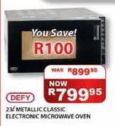 Defy Metallic Classic Electronic Microwave Oven-23Ltr