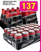 Carling Black Label NRB-24x340ml Or Cans-24x330ml Per Case