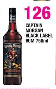 Captain Morgan Black Label Rum-750ml