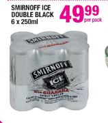 Smirnoff Ice Double Black-6x250ml Per Pack