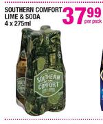 Southern Comfort Lime & Soda-4x275ml Per Pack