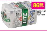 Castle Lite Cans-12x440ml Per Pack