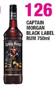 Captain Morgan Black Label Rum - 750ml