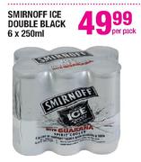 Smirnoff Ice Double Black - 6 x 250ml Per Pack