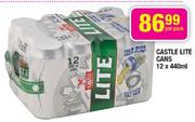 Castle Lite Cans - 12 x 440ml Per Pack