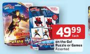 On The Go!Puzzle Or Games Assorted Each