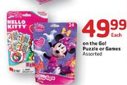 On The-Go!Puzzle Or Games Assorted Each