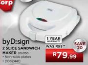 byD:sign 2 Slice Sandwich Maker (BSM750)