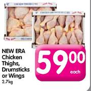 New Era Chicken Thighs Drumsticks Or Wings-2.7kg Each