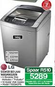LG 14kg Silwer Bo Laai Wasmasjien