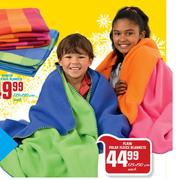Plain Polar Fleece Blankets-125 x 150cm Each